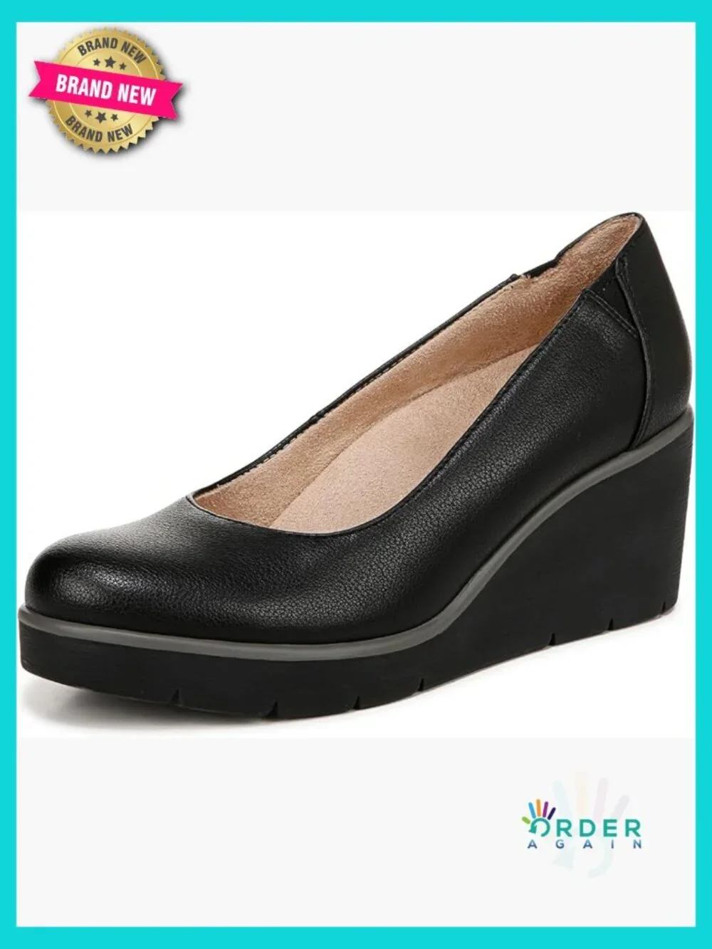 Women's Wedge Heels Comfy Casual Closed Toe Memory Foam Arch Support
